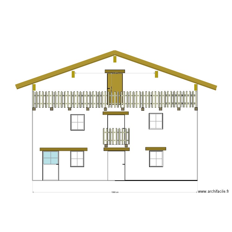 cotation façade fayet. Plan de 0 pièce et 0 m2