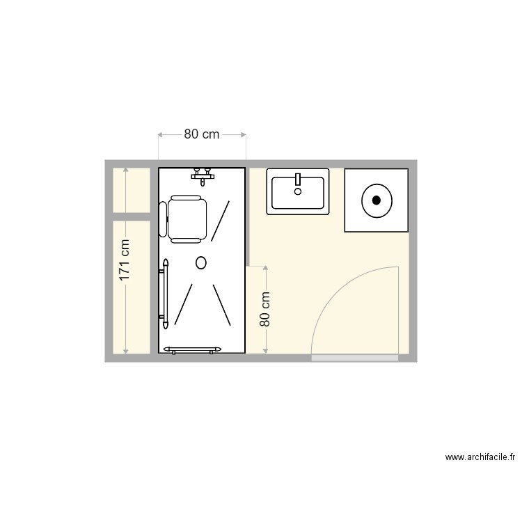 le bihan danielle après travaux 2. Plan de 3 pièces et 4 m2