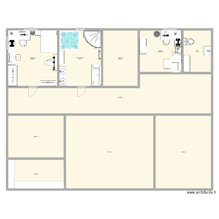 Maison. Plan de 10 pièces et 629 m2