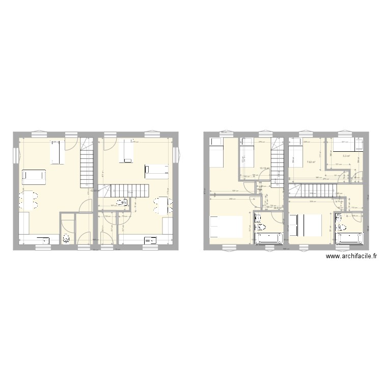 Poss three bed semis. Plan de 0 pièce et 0 m2