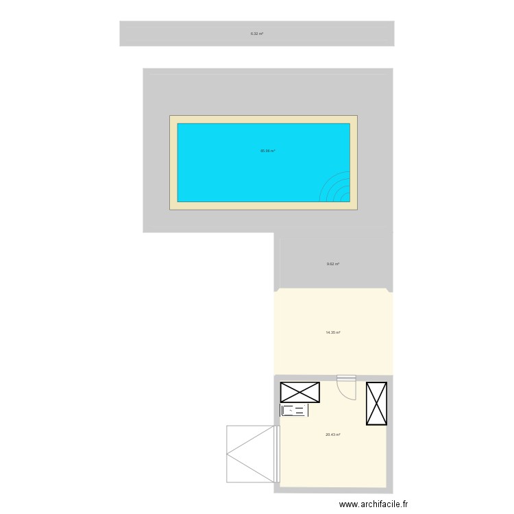 Piscine . Plan de 0 pièce et 0 m2