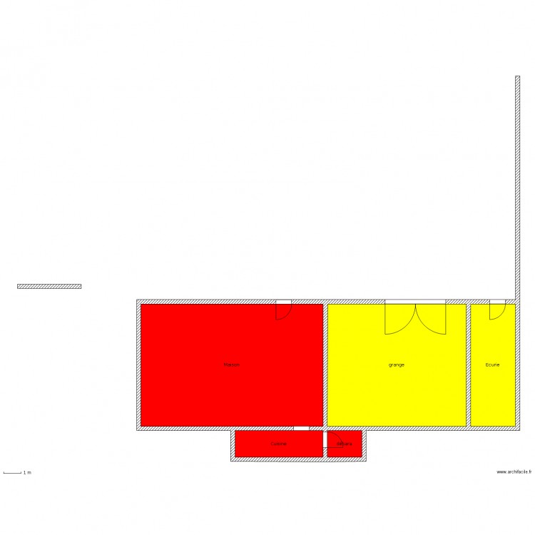 maison plus jardin. Plan de 0 pièce et 0 m2