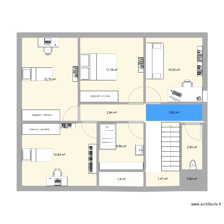 GOUVIEUX R+1. Plan de 0 pièce et 0 m2