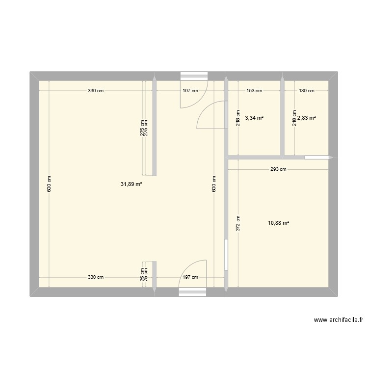 Tagsdorf. Plan de 4 pièces et 49 m2