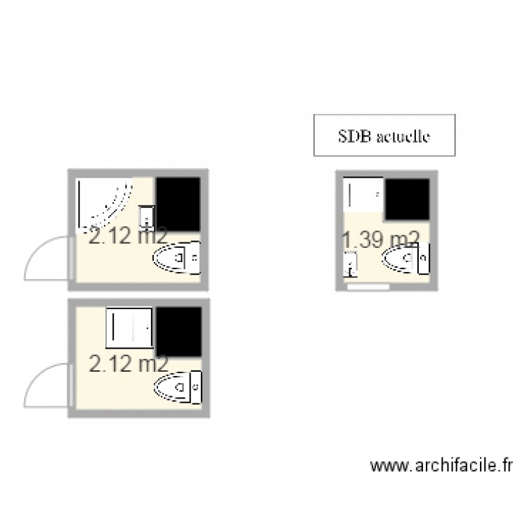 SDB Igor. Plan de 0 pièce et 0 m2