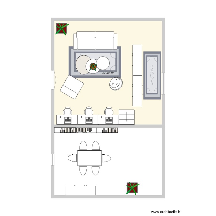 Plan D avec salle à manger. Plan de 0 pièce et 0 m2