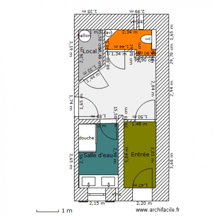 Entrée bis Crottefou. Plan de 0 pièce et 0 m2