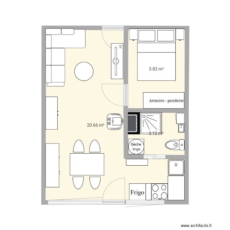 Un bungalow plan 2. Plan de 0 pièce et 0 m2