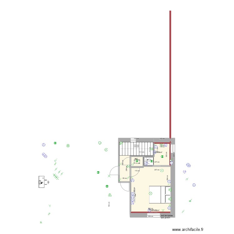 ch parents elec. Plan de 5 pièces et 26 m2