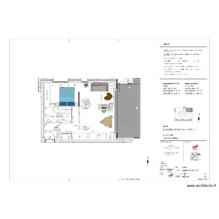 Studio Concorde Luxembourg v2. Plan de 0 pièce et 0 m2