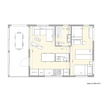 Lacet Flair_plan de base avec les aménagements, meubles et jardin d'hiver