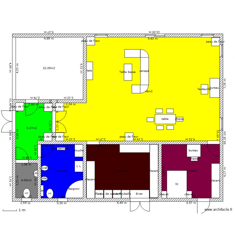 maison simple. Plan de 0 pièce et 0 m2