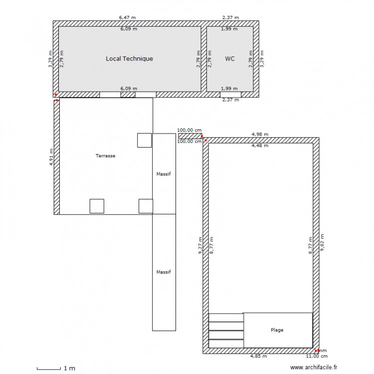 Espace Piscine. Plan de 0 pièce et 0 m2