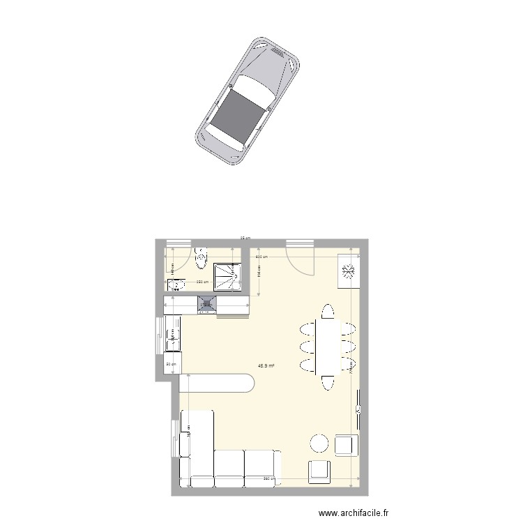 cuisine sous sol. Plan de 0 pièce et 0 m2