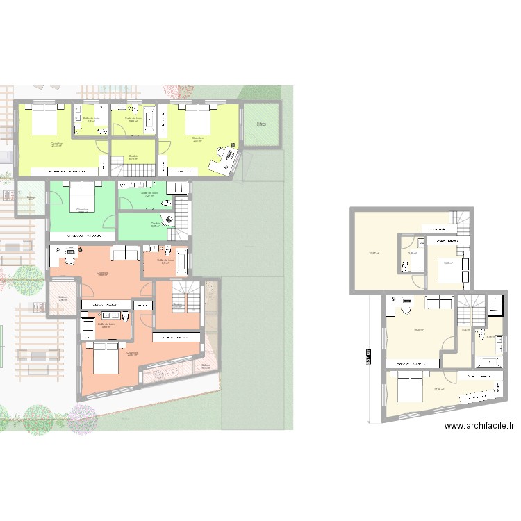 Plan selon étude faisabilité V2. Plan de 0 pièce et 0 m2