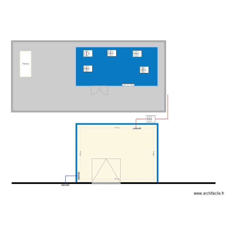 EPI DE GASCOGNE. Plan de 4 pièces et 132 m2