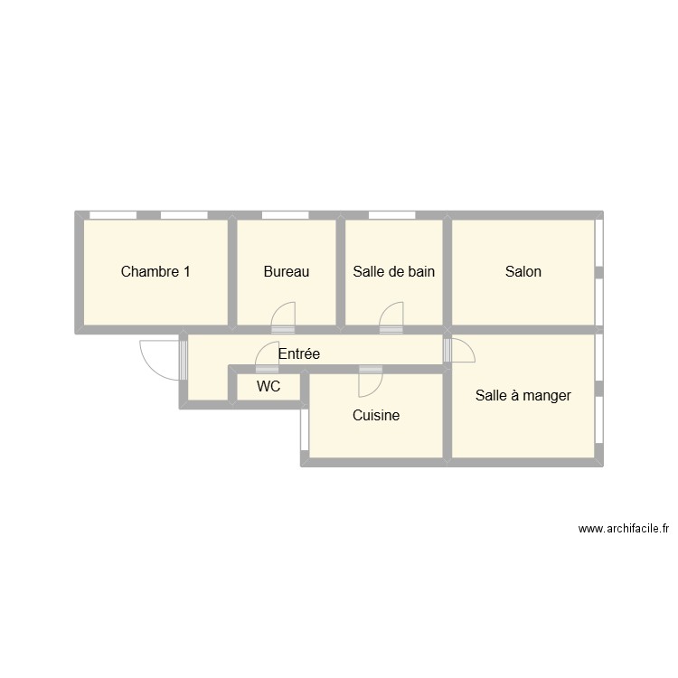 2501 GOUZIEN -  GUENEGUES. Plan de 8 pièces et 15 m2