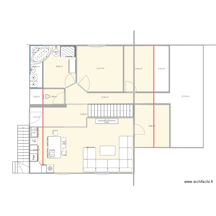 appartement. Plan de 0 pièce et 0 m2