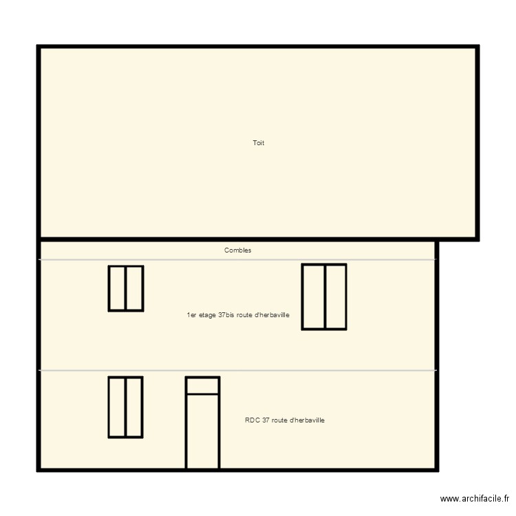 vue face champ avant travaux. Plan de 0 pièce et 0 m2