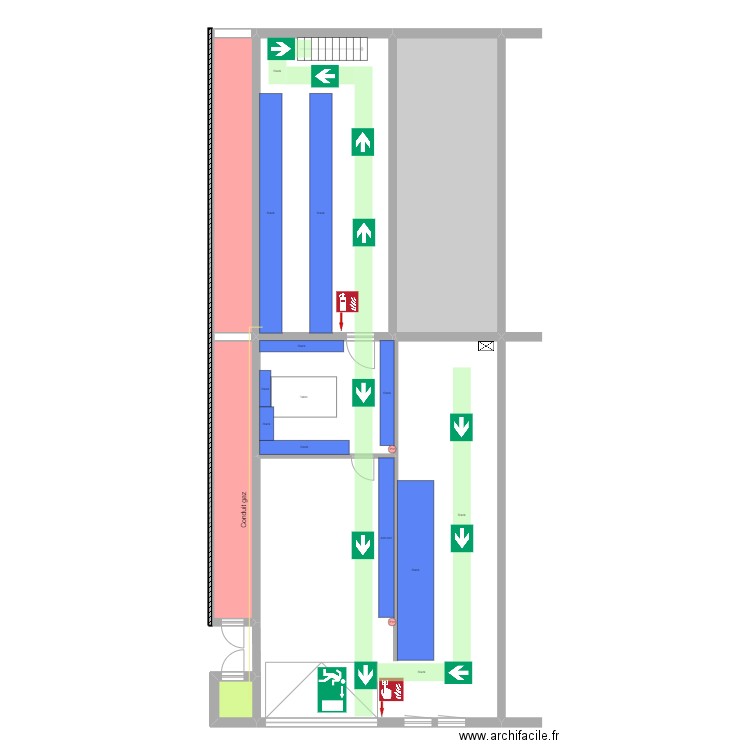 JACTAL FOETZ SOUS SOL EVACUATION. Plan de 0 pièce et 0 m2