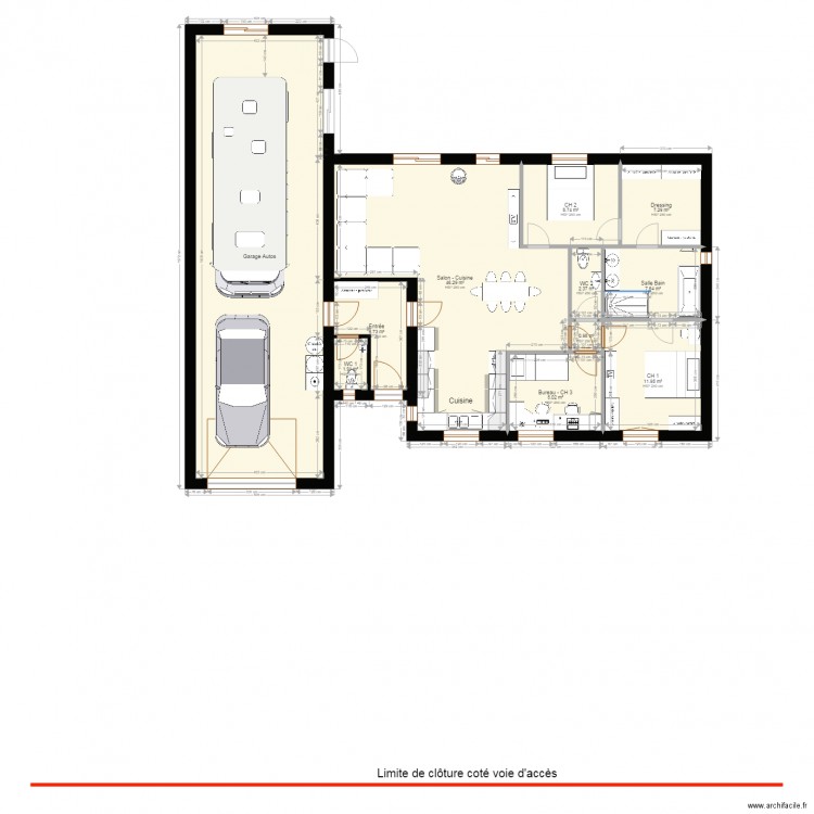 Projet Phil 03 Int Meublé et Abrit CC. Plan de 0 pièce et 0 m2