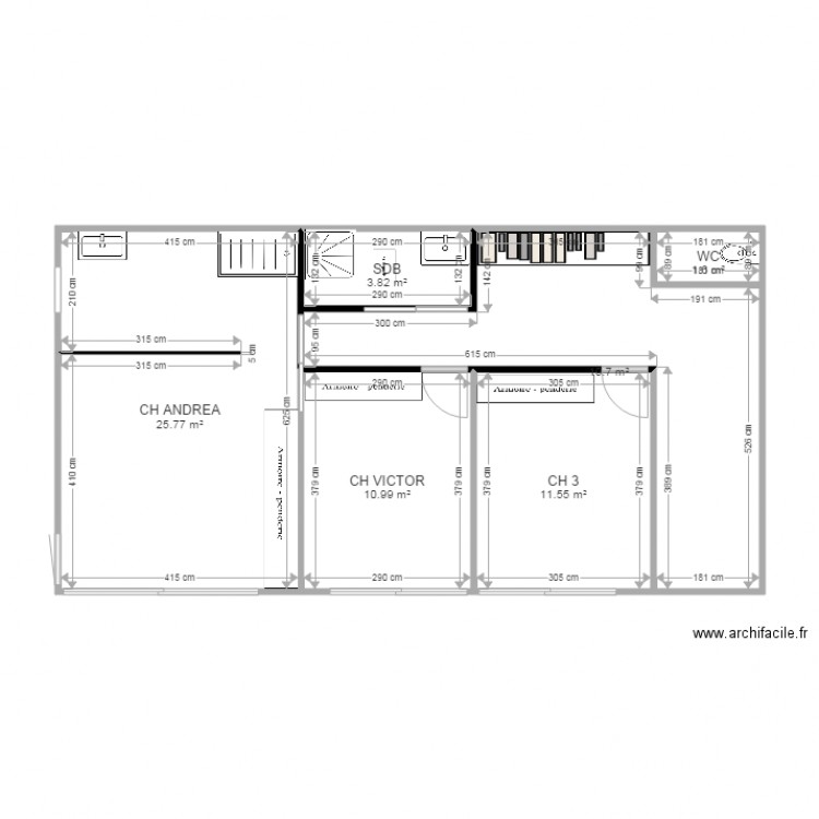 MASUYER étage modif. Plan de 0 pièce et 0 m2