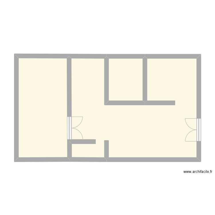 Annexe 1 : Plan de cuisine de l'école Neuve Saint-Pierre. Plan de 3 pièces et 62 m2