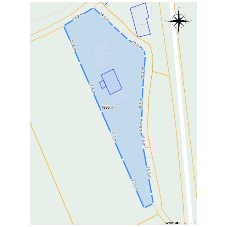 Cadastre mesures. Plan de 0 pièce et 0 m2