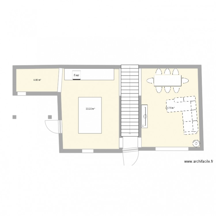 plan maison RDC  cuisine. Plan de 0 pièce et 0 m2