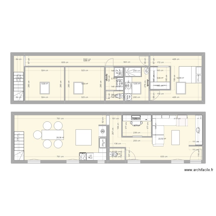 future appart 4. Plan de 13 pièces et 112 m2