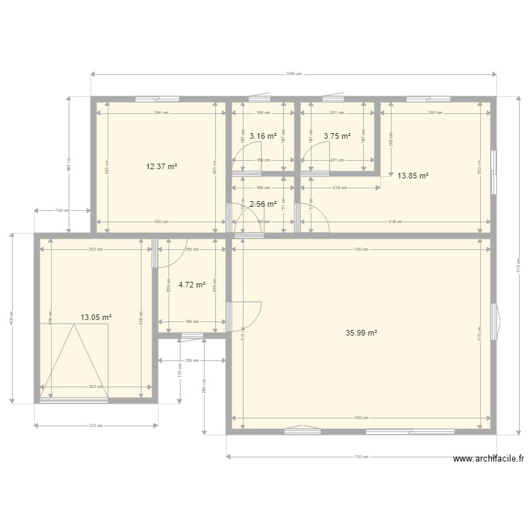 ma maison - Plan 8 pièces 89 m2 dessiné par amors