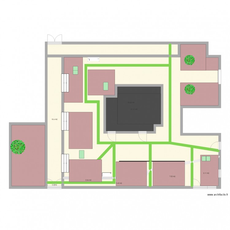 Collège. Plan de 0 pièce et 0 m2