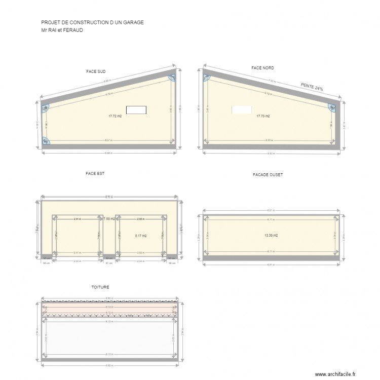 TOITURE GARAGE. Plan de 0 pièce et 0 m2