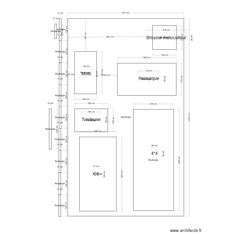 garage. Plan de 0 pièce et 0 m2