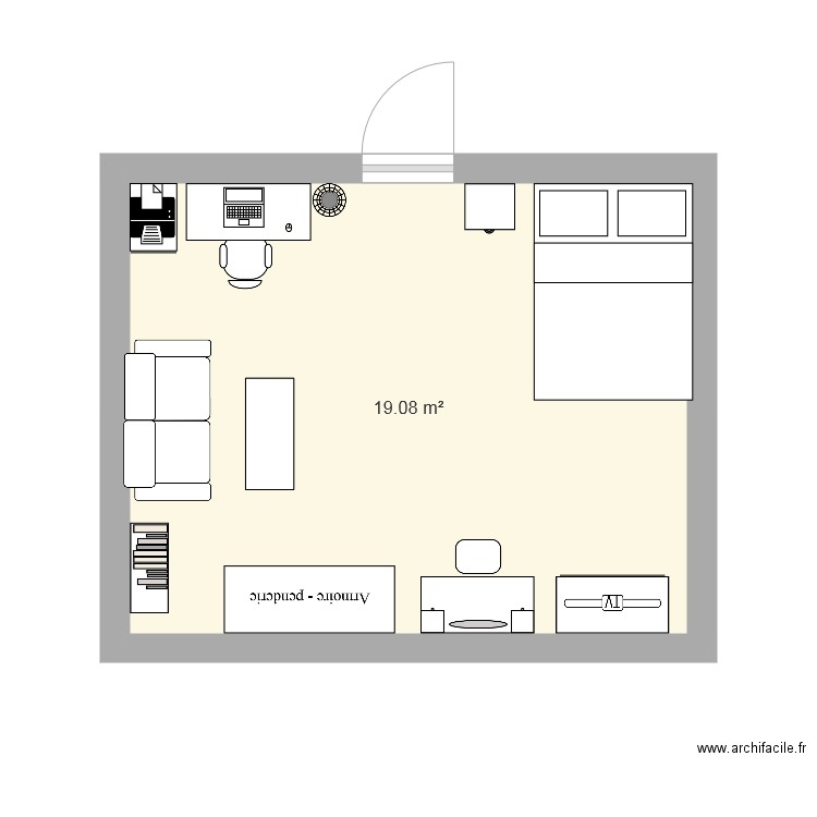 1er schéma chambre laura . Plan de 0 pièce et 0 m2