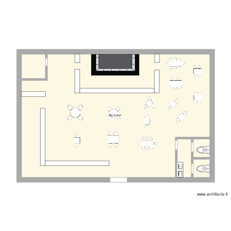 plan restau. Plan de 0 pièce et 0 m2