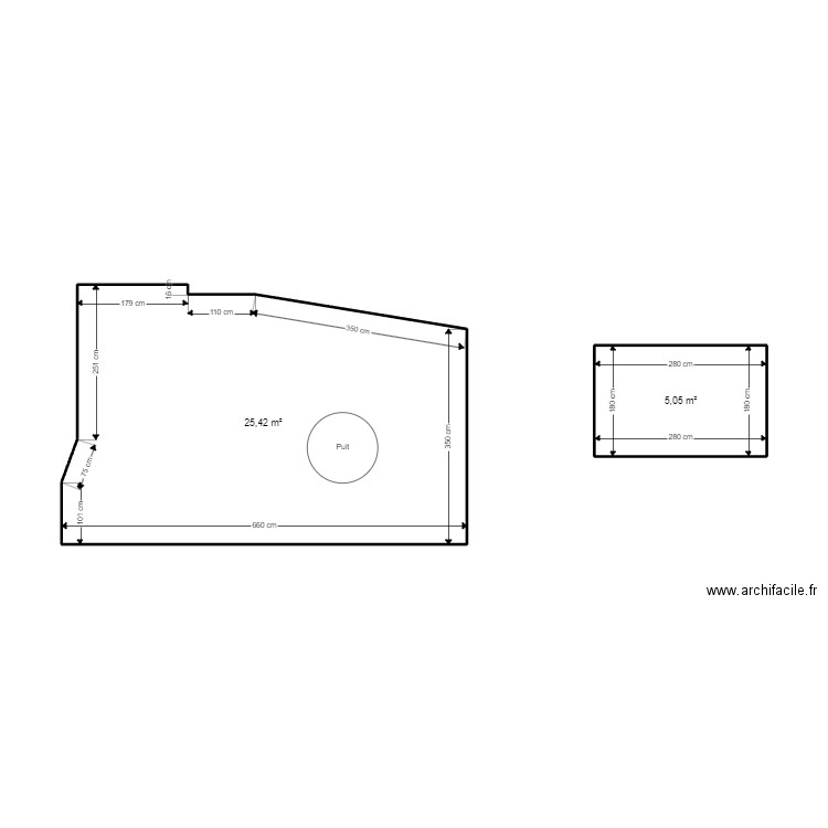 LAGARDE 2. Plan de 2 pièces et 30 m2