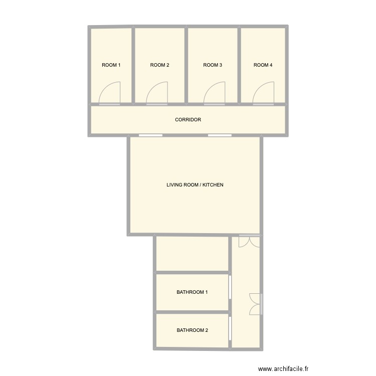 NEPSZINHAZ 40. Plan de 9 pièces et 61 m2