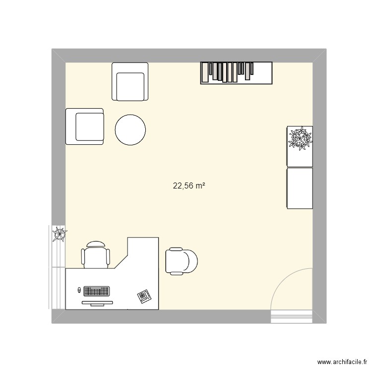 Bureau. Plan de 0 pièce et 0 m2