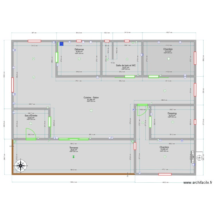 sabrego2217. Plan de 8 pièces et 150 m2