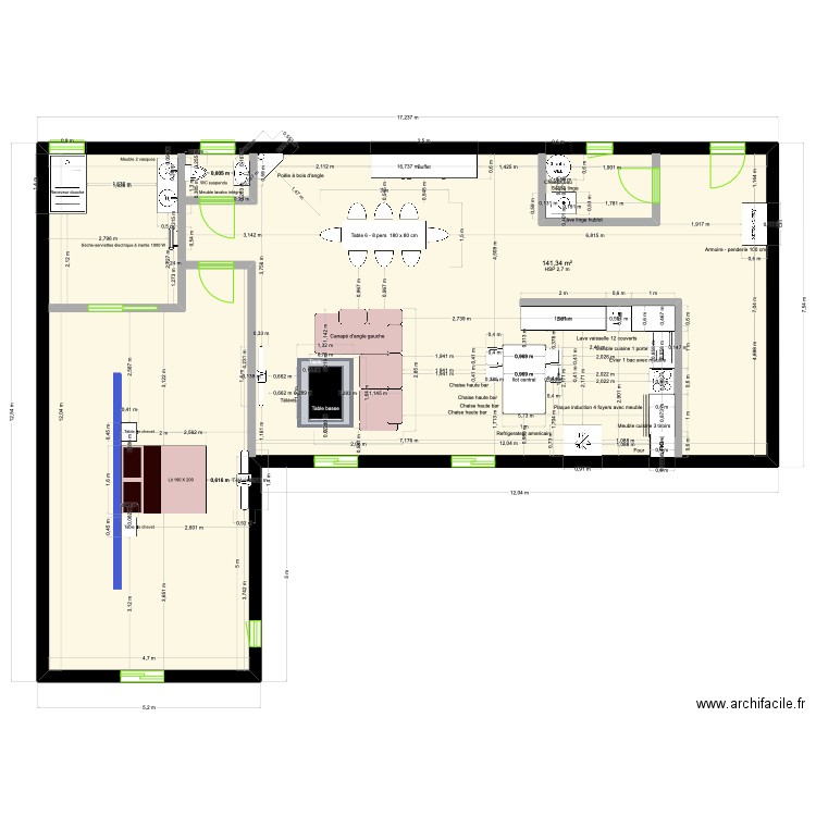 Maison 3. Plan de 1 pièce et 141 m2