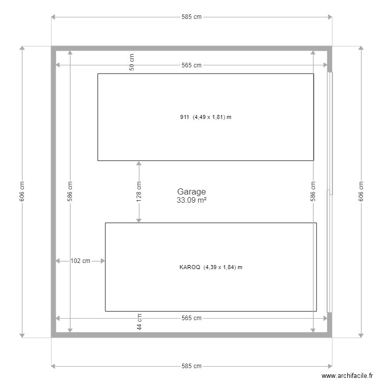 Garage. Plan de 0 pièce et 0 m2