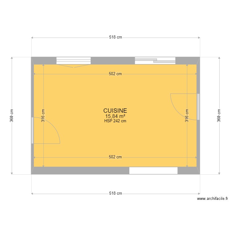 Cuisine. Plan de 0 pièce et 0 m2