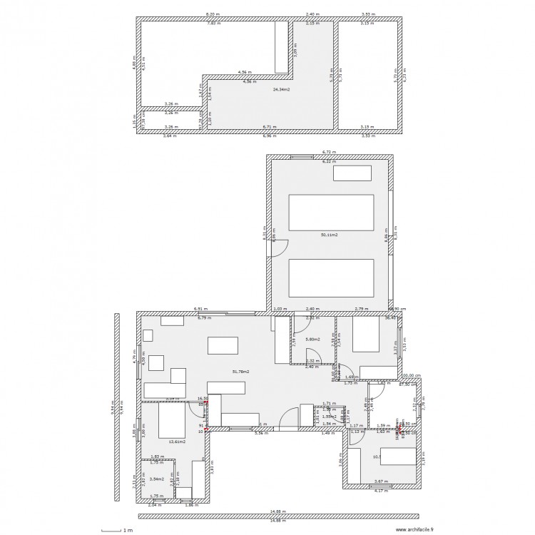 maison 2 avec mezzanine. Plan de 0 pièce et 0 m2