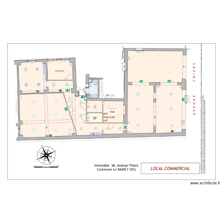 raincy. Plan de 1 pièce et 3 m2