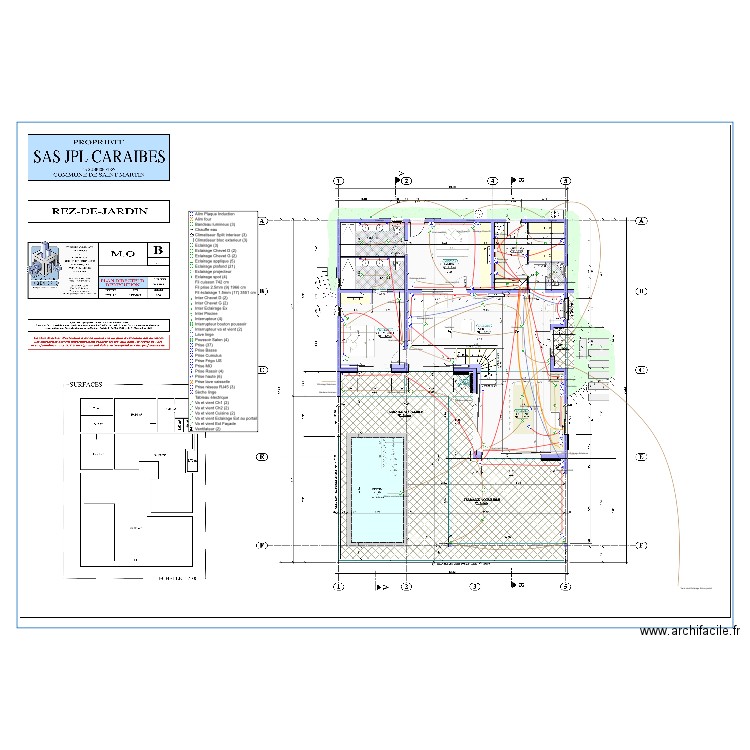 Rez de Jardin. Plan de 0 pièce et 0 m2