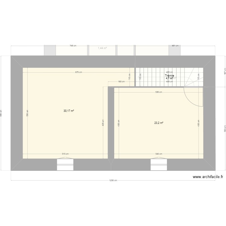 Blandin. Plan de 0 pièce et 0 m2