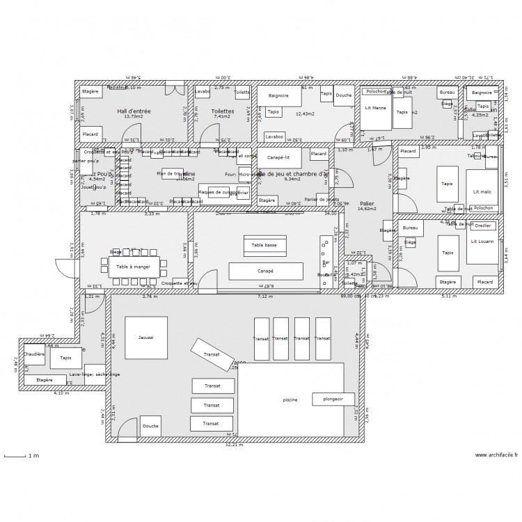 Maison. Plan de 0 pièce et 0 m2