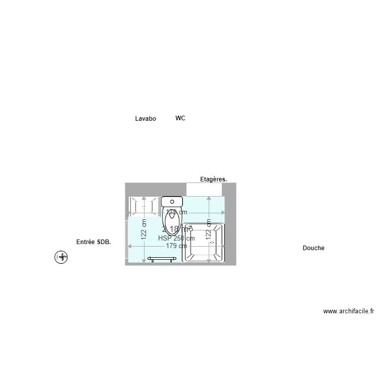 2019 12 15 SDB. Plan de 0 pièce et 0 m2