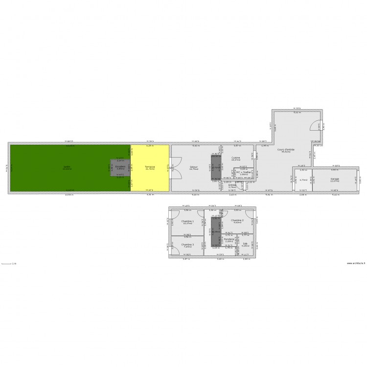 Maison T4 Duplex   Jardin. Plan de 0 pièce et 0 m2